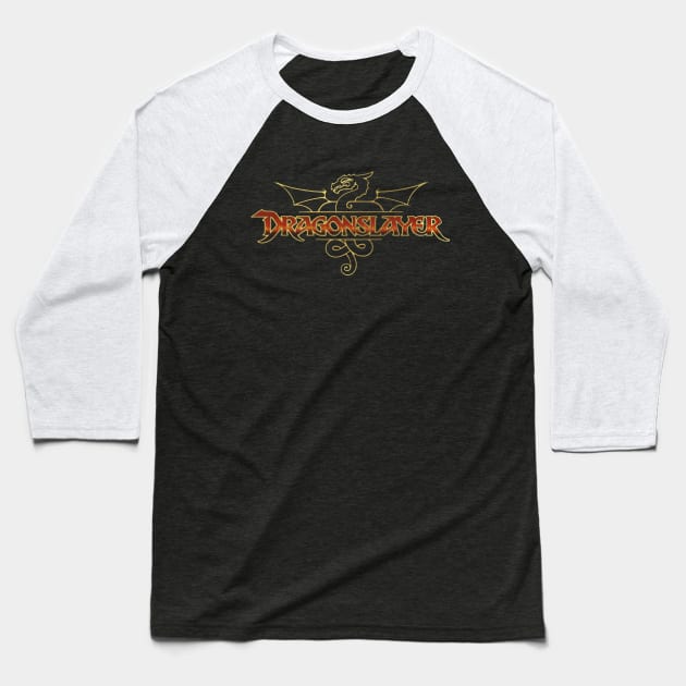 Dragonslayer Baseball T-Shirt by TheUnseenPeril